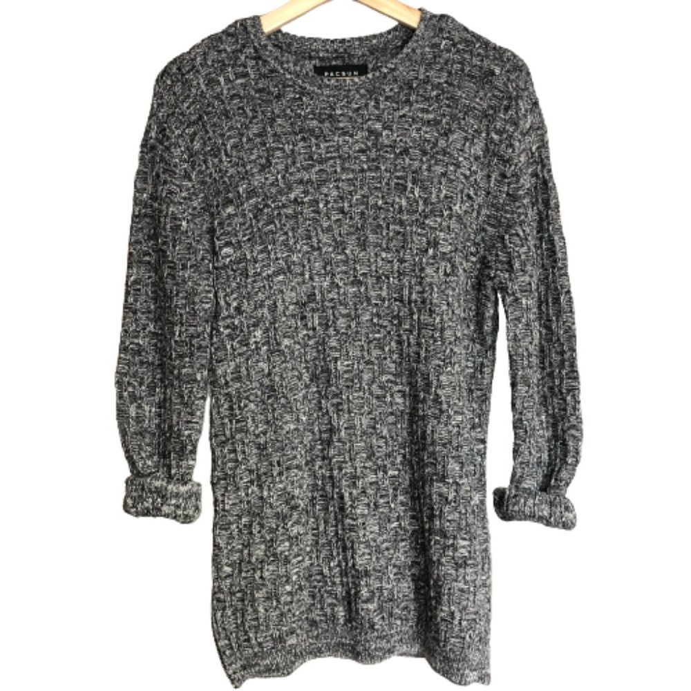 Pacsun Long Sweater Heather Grey Black Size Small